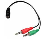 ADAPTADOR DE JACK 3.5MM A 2 PLUG 3.5 DINAX