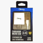 CARGADOR MICRO USB 4.2 CABLE DESMONTABLE DINAX