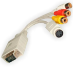 ADAPTADOR DE VGA A RCA X3 + S-VIDEO NS-CVGRC