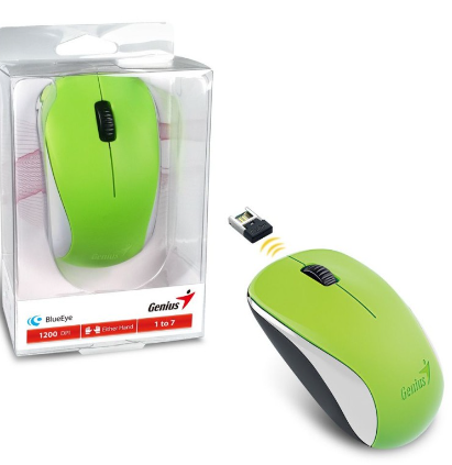 manzana MOUSE INALAMBRICO GENIUS NX-7000 1200DPI VERDE - Imagen 1