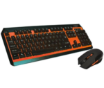 TECLADO Y MOUSE GAMER INALAMBRICO NARANJA NOGA NKB-40NJ