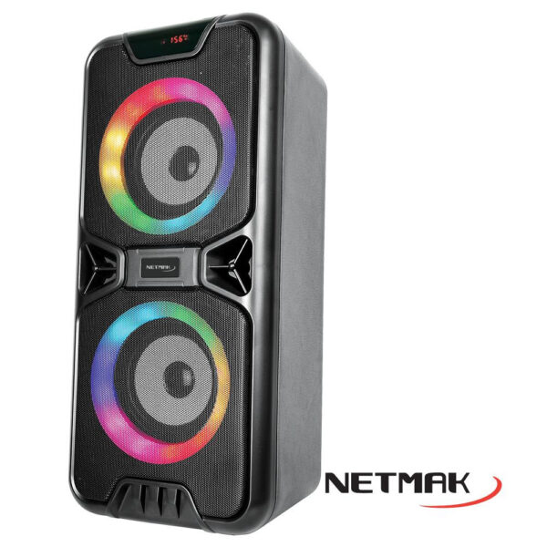 PARLANTE BLUETOOTH RGB LED LIGHTS 2X4 NETMAK NM-N55 - Imagen 2