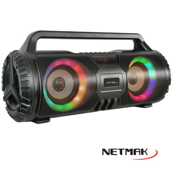 PARLANTE BLUETOOTH RGB LED LIGHTS 2X3 NETMAK NM-N57 - Imagen 3