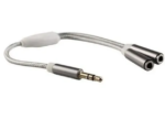 CABLE PLUG 3.5 MM A 2 JACKS 3.5 MM NOGA AC-21