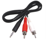 CABLE PLUG 3.5  A 2 PLUG RCA 1.8M DINAX