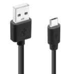 CABLE USB 2.0 A MICRO USB 1M NEGRO