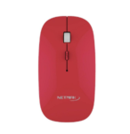 MOUSE INALMBRICO 2.4GHZ ROJO NETMAK NM-W40R