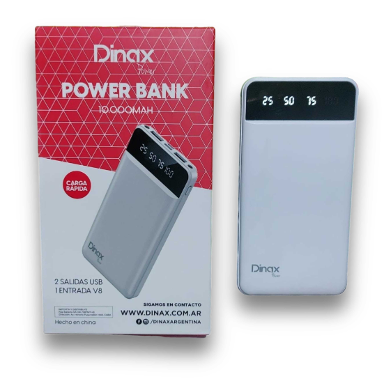 POWER BANK DE 1000MAH CON 2 SALIDAS DINAX - Meldim Informática