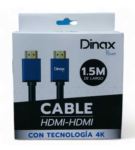 CABLE HDMI - HDMI 1,5MTS TECNOLOGIA 4K DINAX