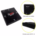 SWITCH SELECTOR HDMI 3 X 1 DX-SWHDMI4 DINAX