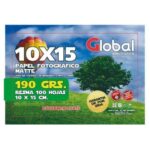 PAPEL MATE RESMA 100 HOJAS TAMAÑO 100X150MM 190 GRS GLOBAL