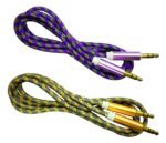 CABLE AUXILIAR BICOLOR MALLADO PLUG 3.5 1M DINAX DX-CAUX2