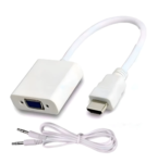 CONVERSOR HDMI A VGA + AUDIO PLUG 3.5M NETMAK NM-C81A