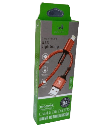 CABLE USB A LIGHTNING IPHONE 1M 5A MALLADO ROYALCELL RC-5006