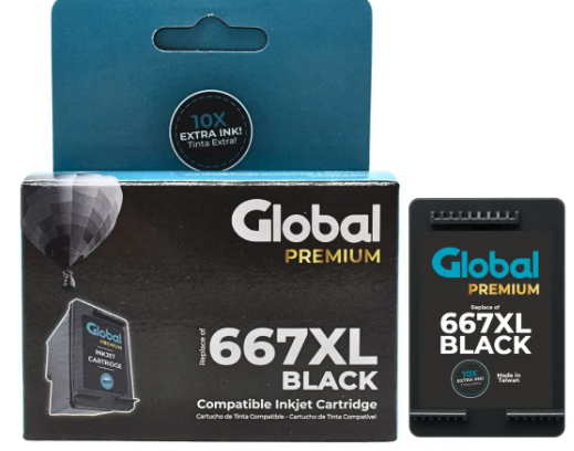 CARTUCHO HP 667 BLACK XL GLOBAL HP667XLKCOMP-PRM