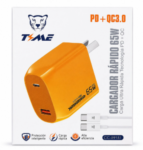 CARGADOR RAPIDO 65W PD + QC TIME CC-59151